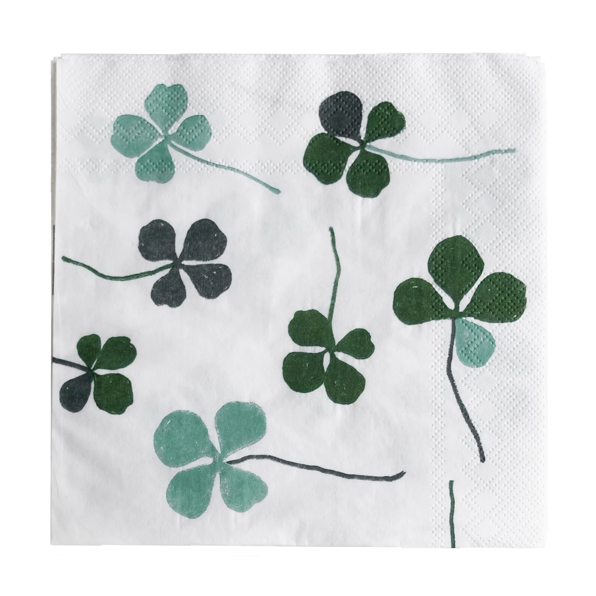 Tovaglioli Clover confezione da 25 , Bianco-verde Fine Little Day