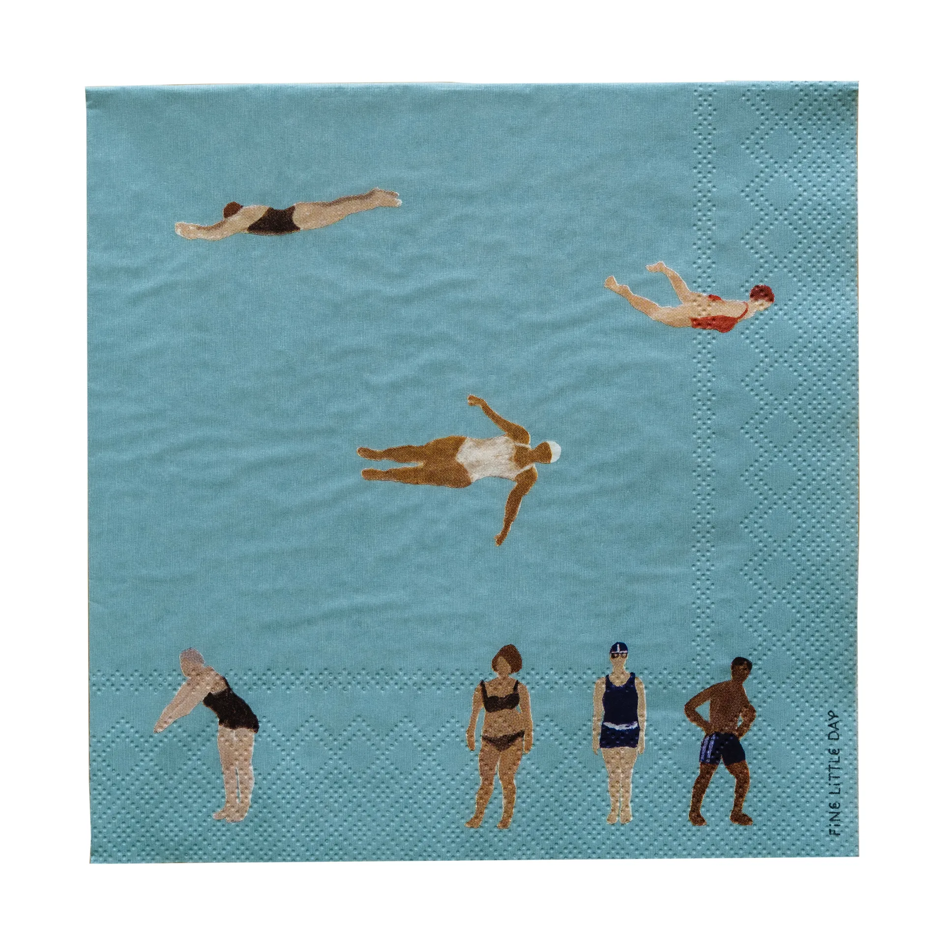 Tovaglioli di carta Swimmers 33x33 cm confezione da 25, Multi Fine Little Day