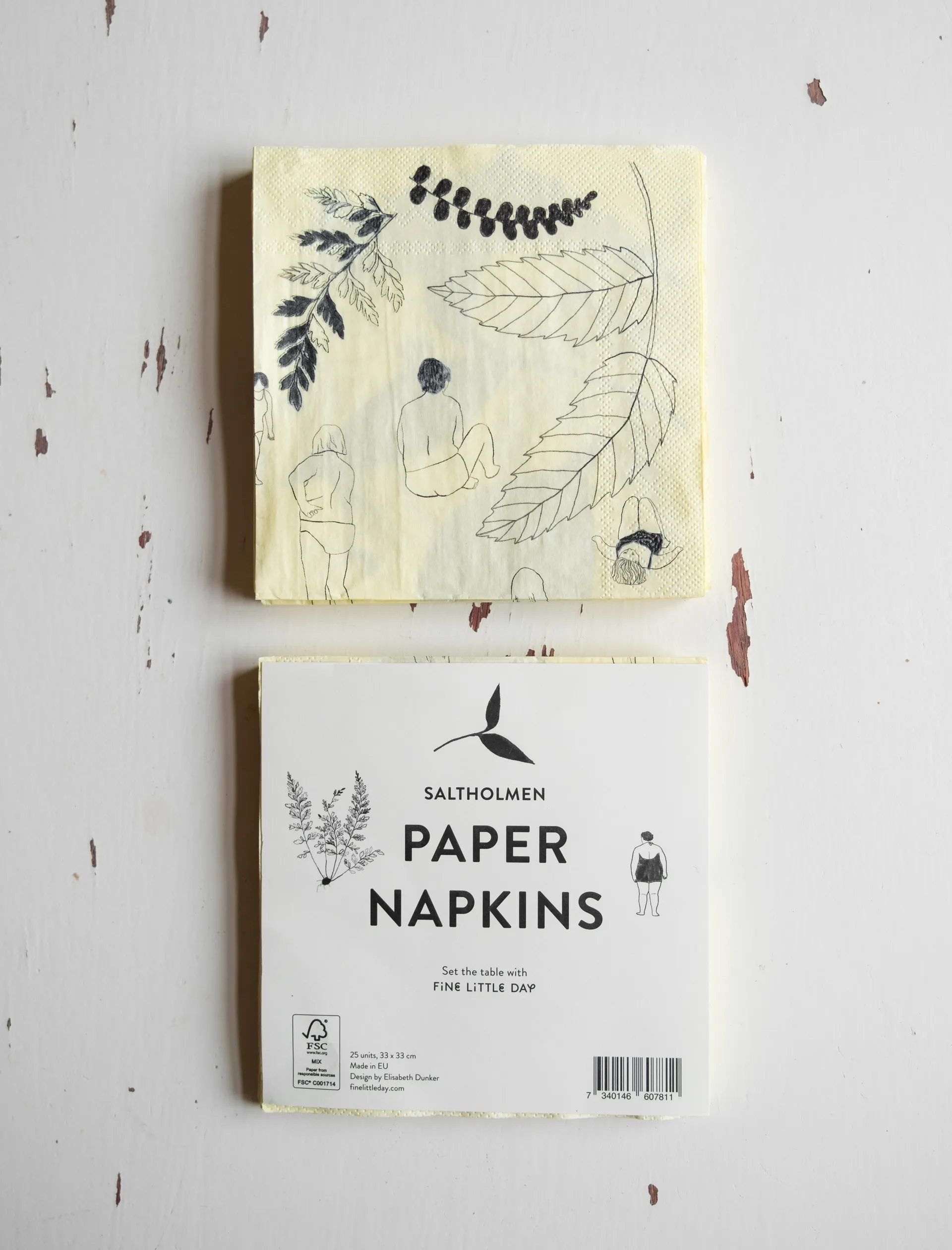 Tovaglioli Saltholmen confezione da 25, Giallo-grigio Fine Little Day