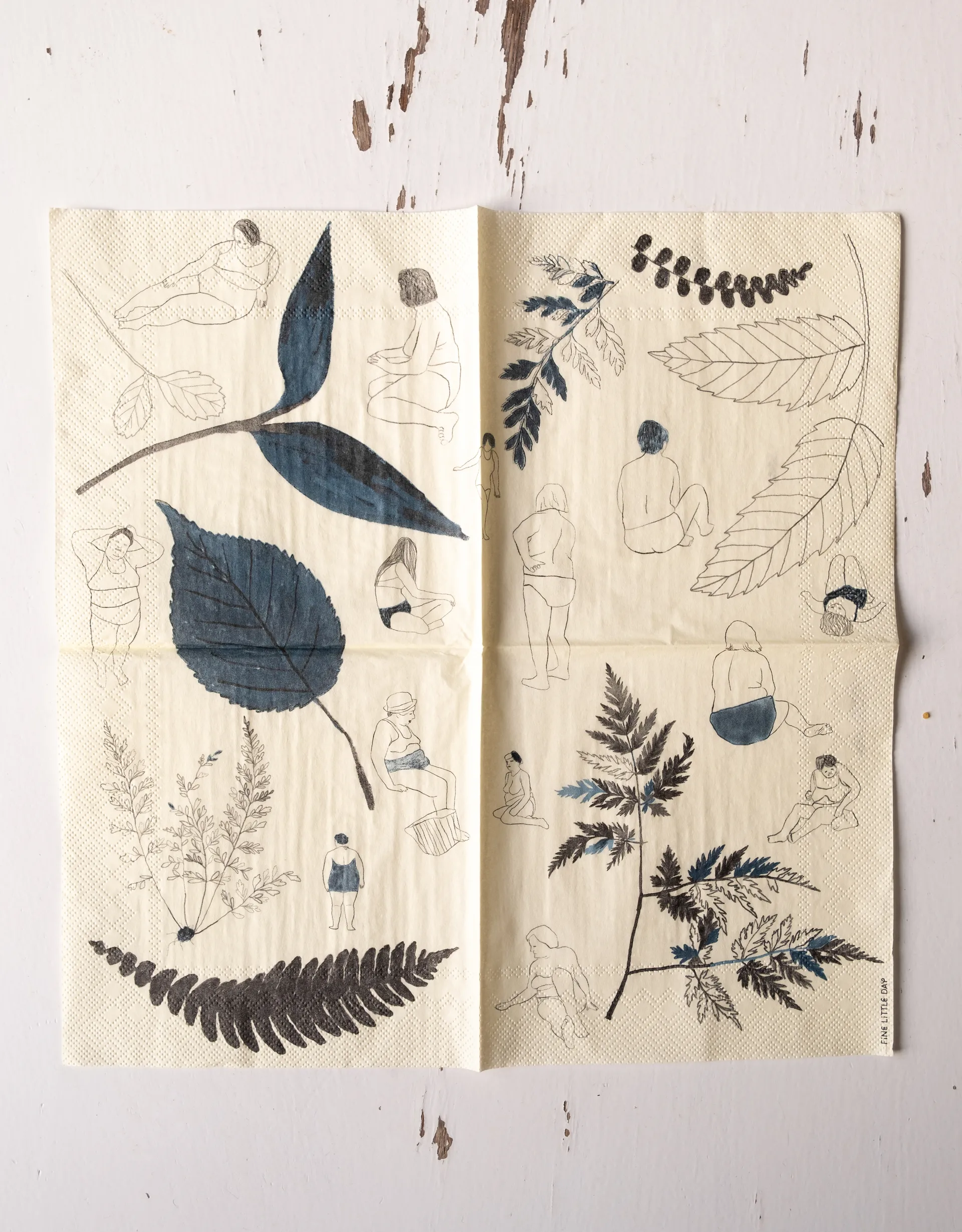 Tovaglioli Saltholmen confezione da 25, Giallo-grigio Fine Little Day