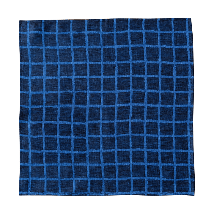 Tovagliolo Rutig in jacquard, confezione da 2 - Blu, nero - Fine Little Day