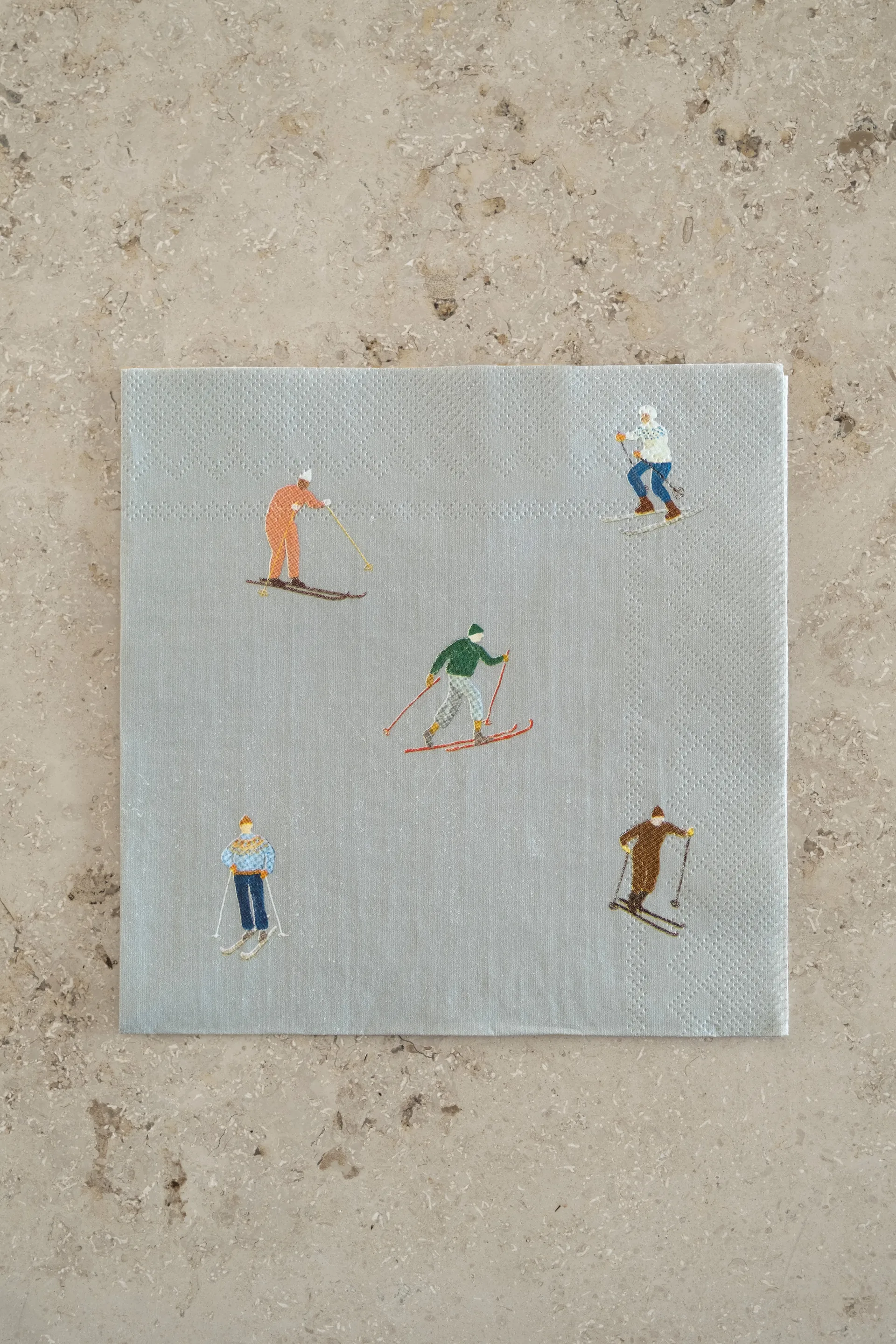 Tovagliolo Skiers, confezione da 25, Grey Fine Little Day