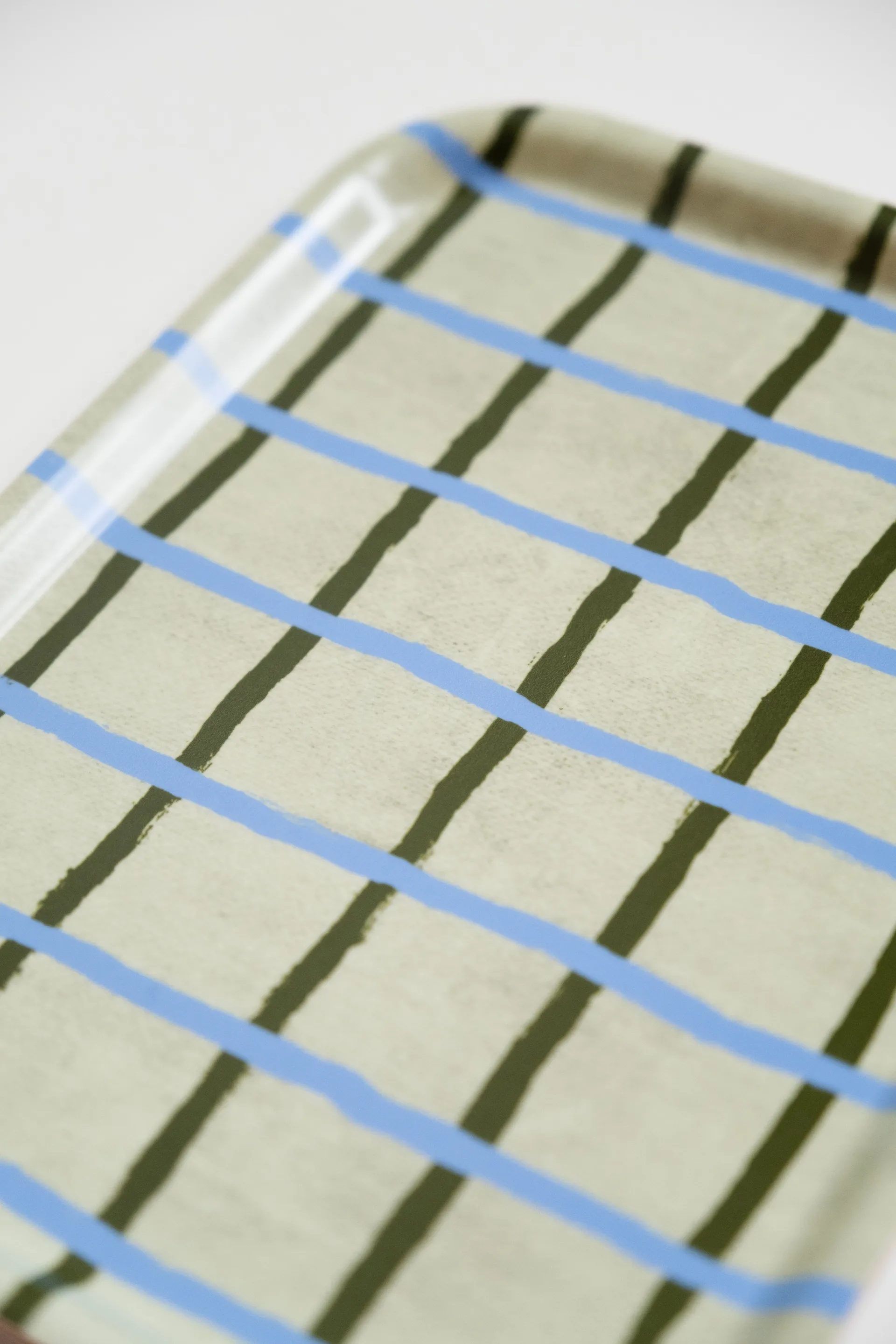 Vassoio a quadri 20x27 cm, Pistacchio Fine Little Day