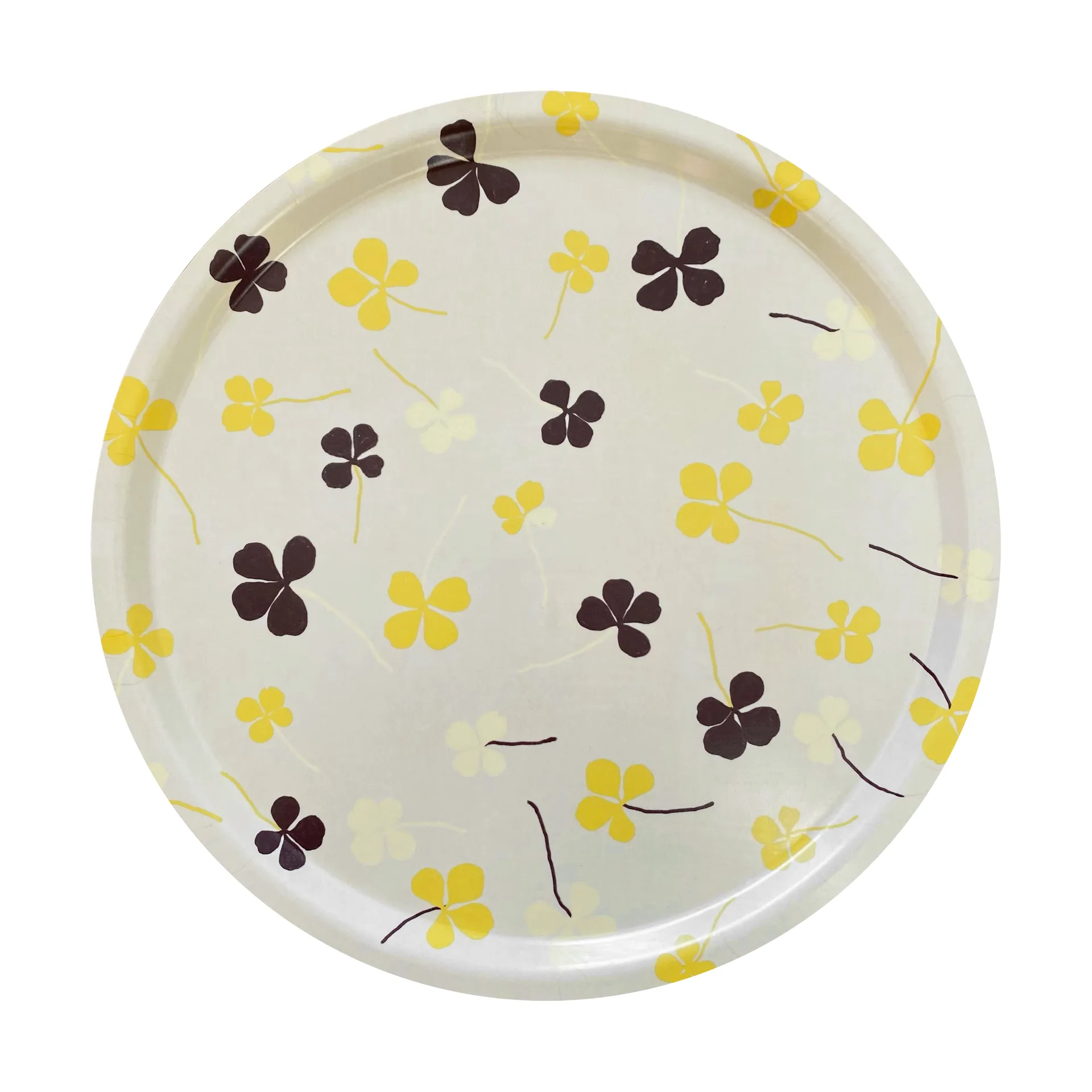 Vassoio Clover Ø 38 cm, Bianco, giallo Fine Little Day