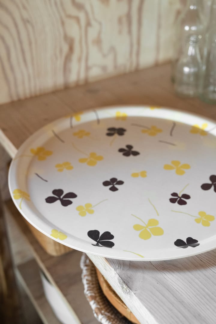 Vassoio Clover Ø 38 cm, Bianco, giallo Fine Little Day