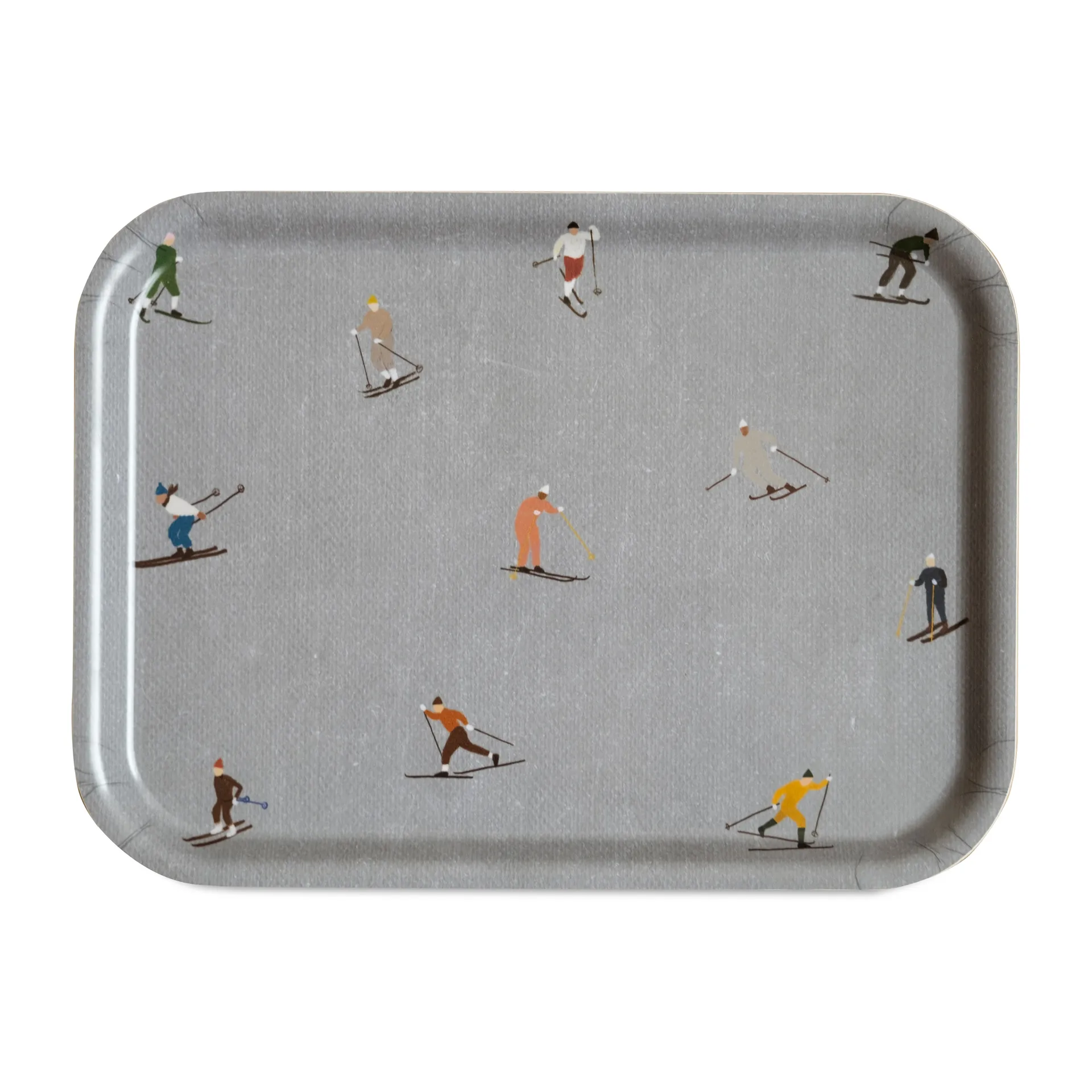 Vassoio Skiers, 20x27 cm, Grigio Fine Little Day