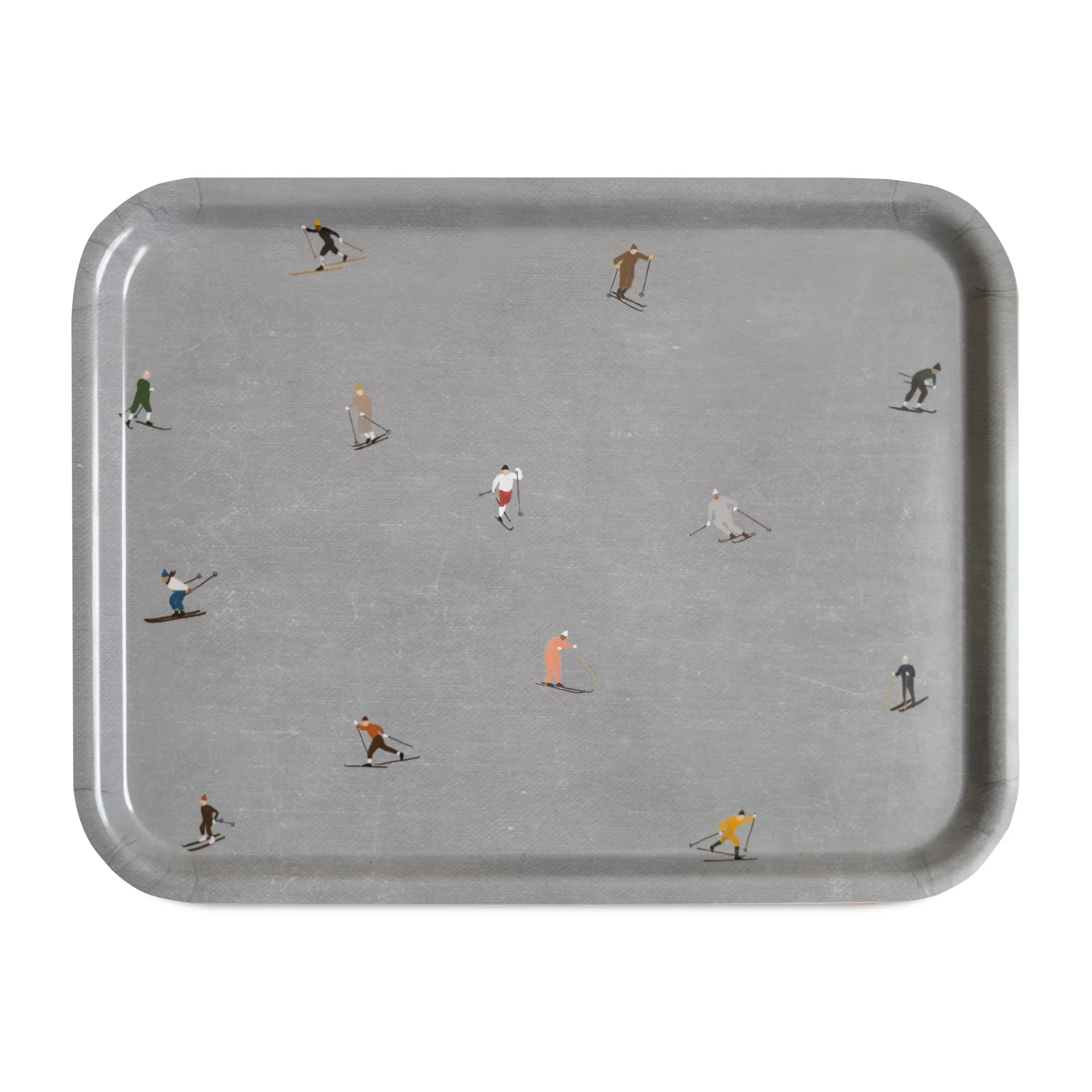 Vassoio Skiers, 33x43 cm, Grigio Fine Little Day