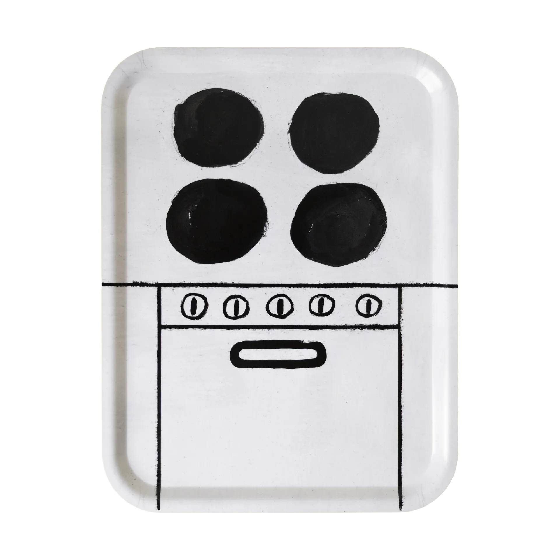 Vassoio Spis 33x43 cm, Nero-bianco Fine Little Day