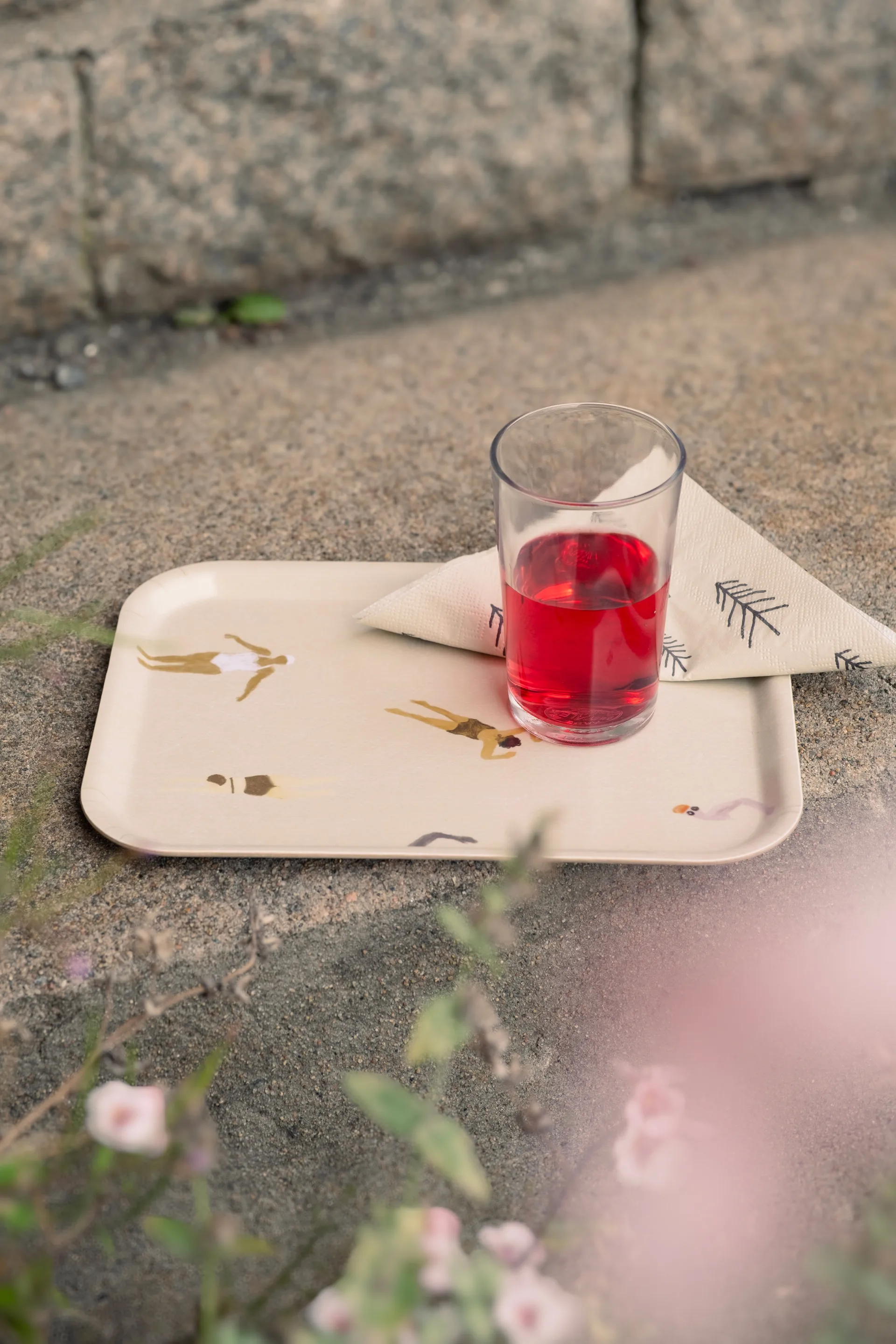 Vassoio Swimmers 20x27 cm, Beige Fine Little Day