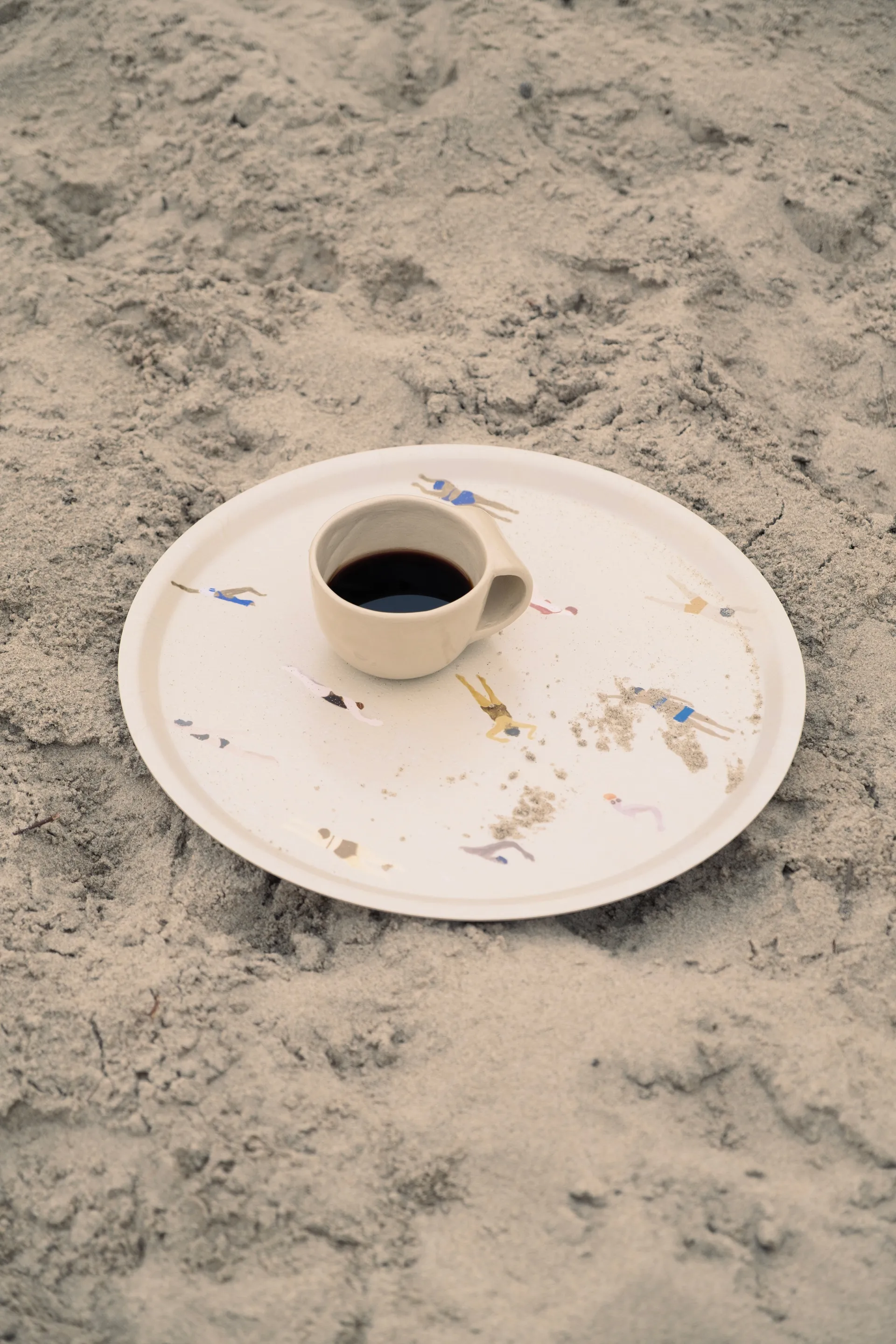 Vassoio Swimmers Ø 38 cm, Beige Fine Little Day