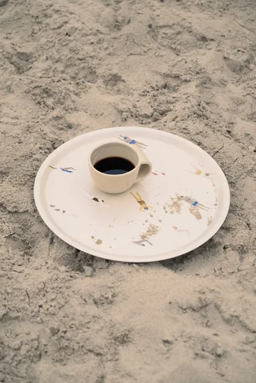 Vassoio Swimmers Ø 38 cm - Beige - Fine Little Day