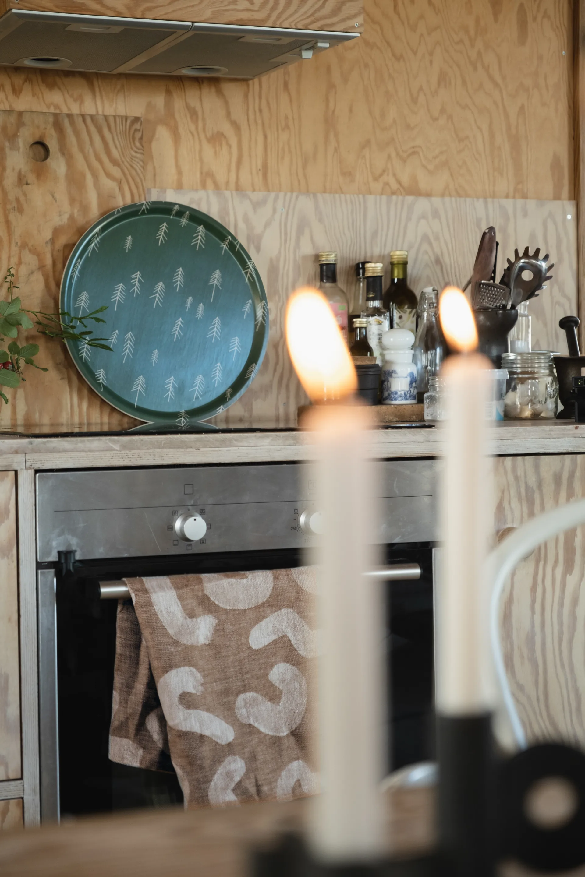 Vassoio Tall, Ø 38 cm, Verde, colore nudo Fine Little Day