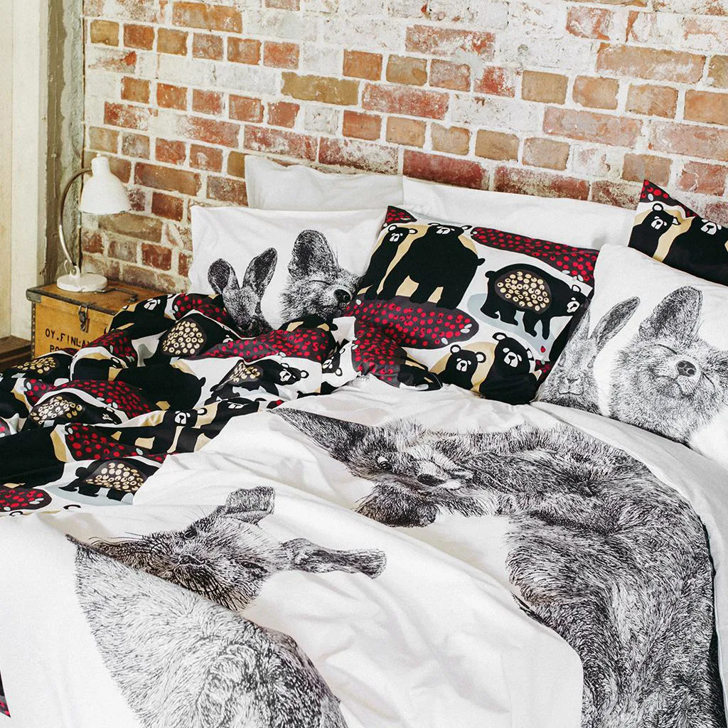 Completo letto Villipedot, nero-bianco Finlayson
