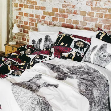 Completo letto Villipedot - nero-bianco - Finlayson