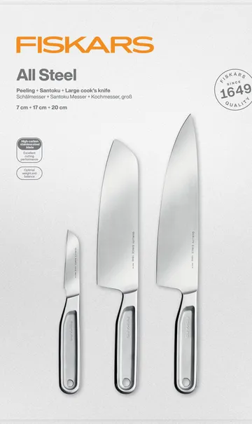 All Steel set di coltelli - 3 pezzi - Fiskars