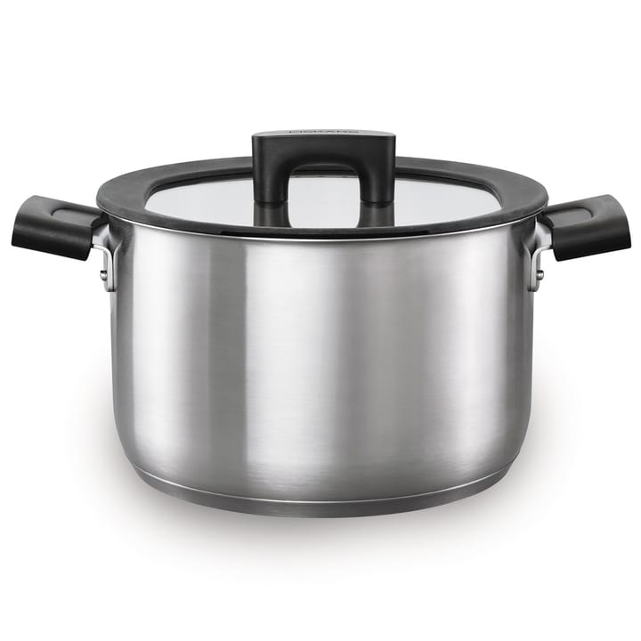 Casseruola in acciaio con coperchio Hard Face , 5 L Fiskars