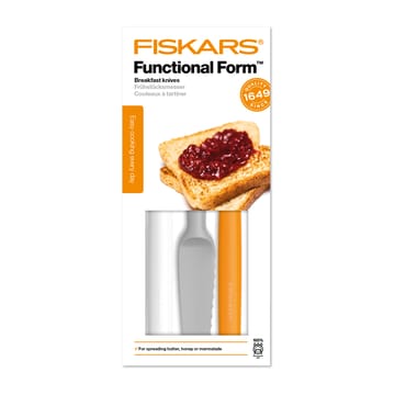 Coltello da burro Functional Form confezione da 3 - grigio-arancione-bianco - Fiskars