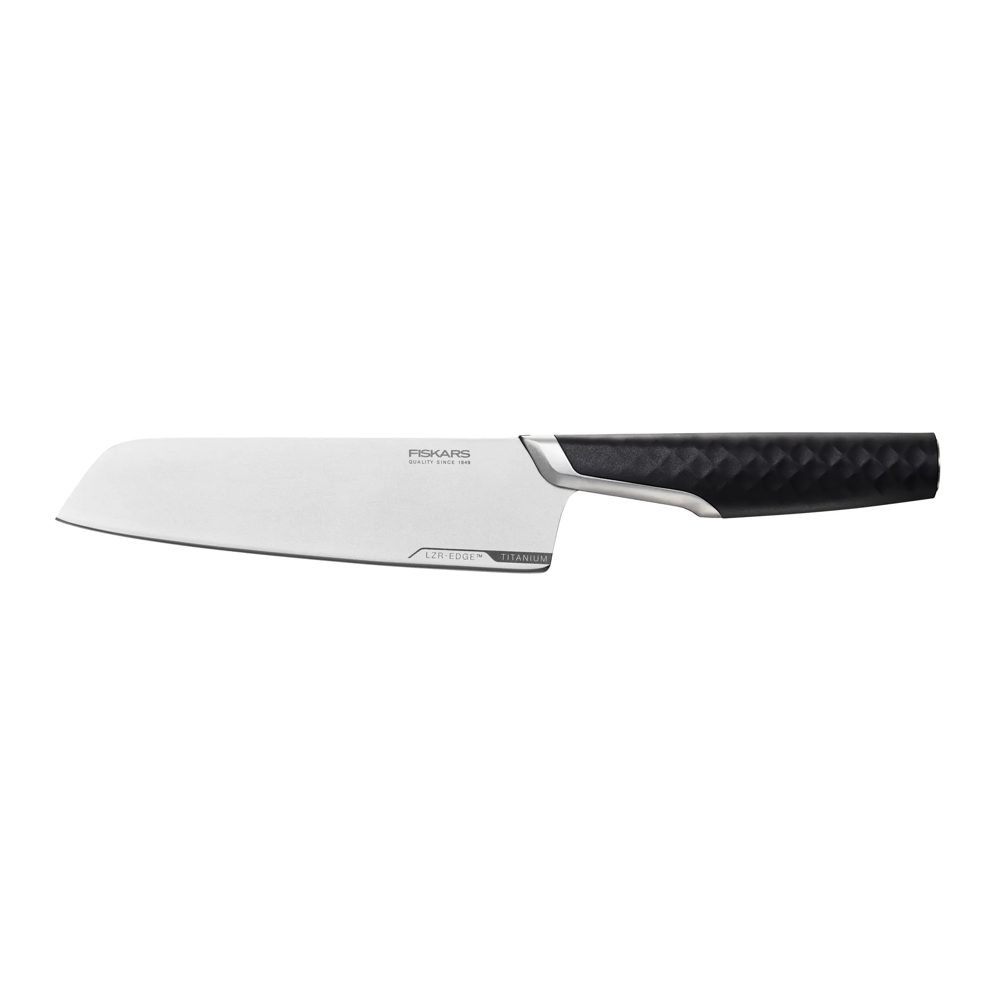 Coltello Santoku Titanium 16 cm, Nero Fiskars