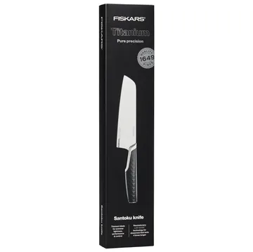 Coltello Santoku Titanium 16 cm - Nero - Fiskars