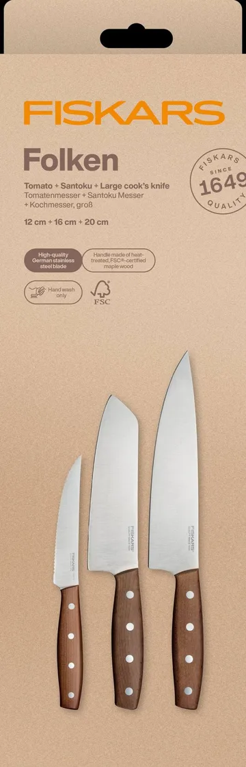 Folken set di coltelli - 3 pezzi - Fiskars