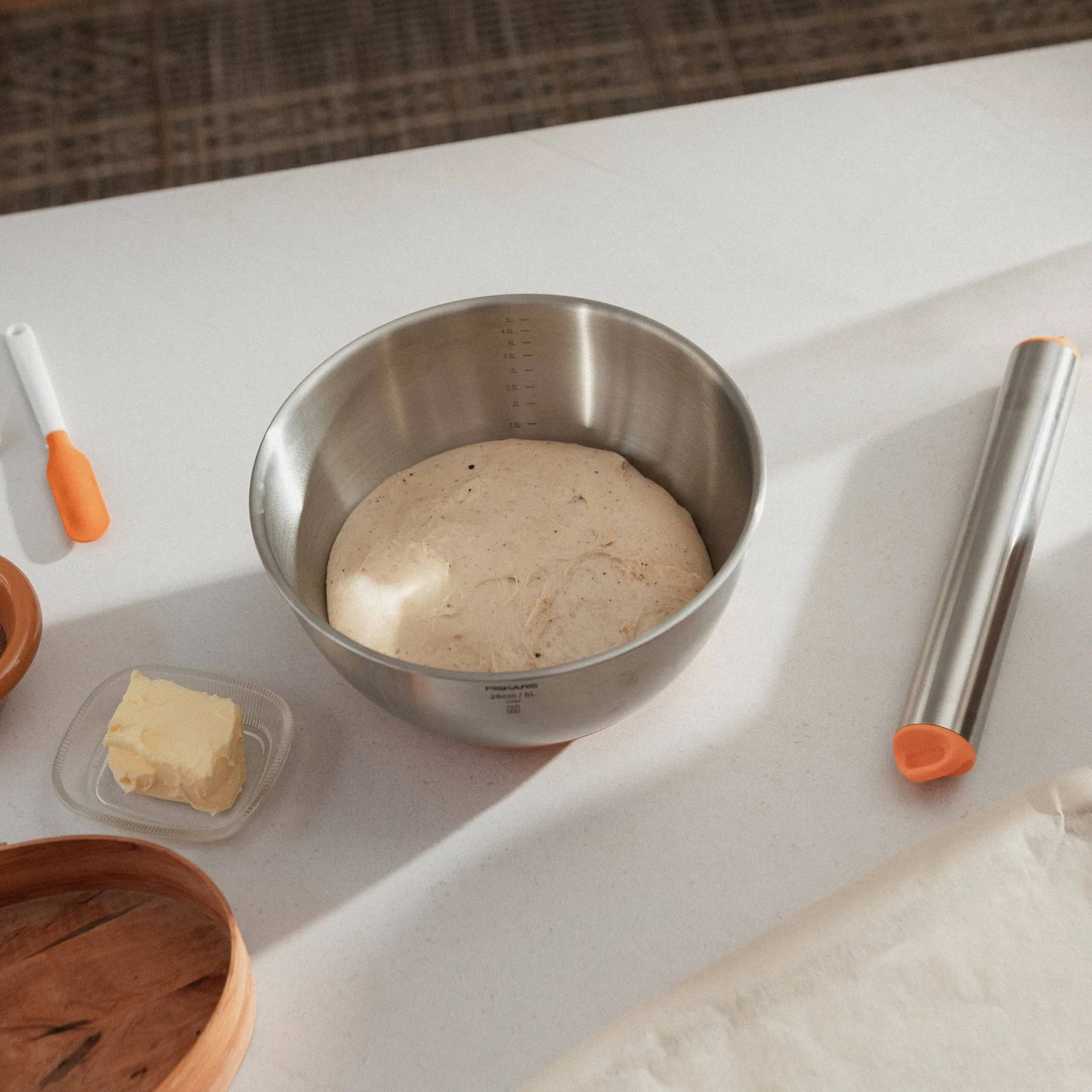 Functional Form ciotola per impasti, Acciaio inossidabile, 5 L Fiskars
