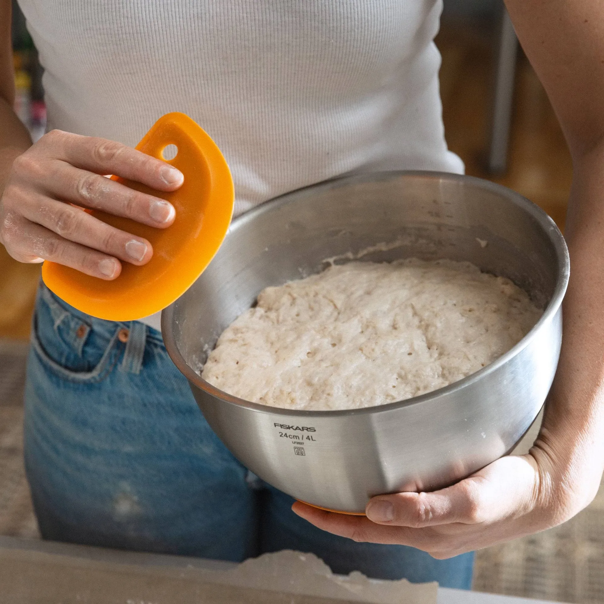 Functional Form ciotola per impasti, Acciaio inox, 4 L Fiskars