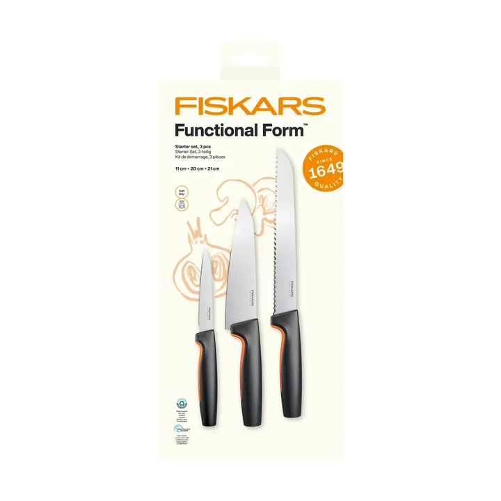 Functional Form set iniziale - Acciaio inox, 3 pezzi - Fiskars