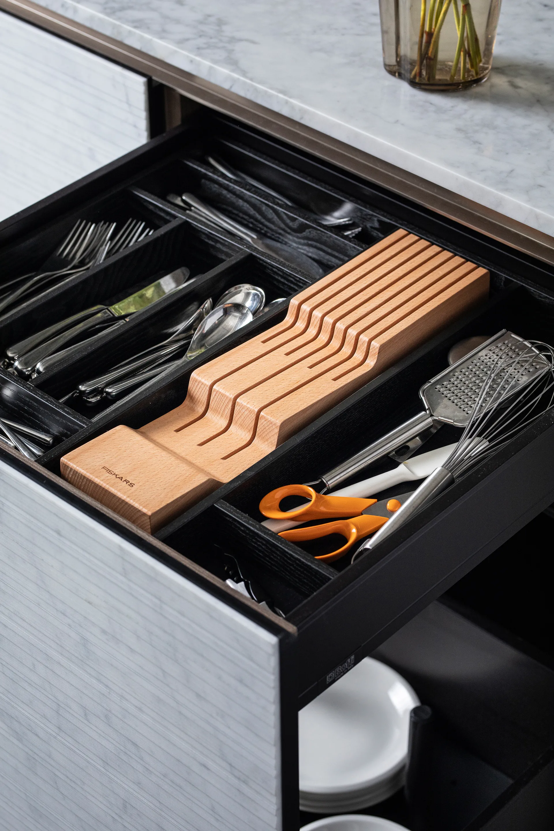 Inserto per cassetto per coltelli Fiskars, legno Fiskars