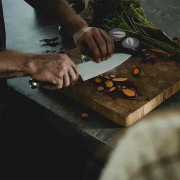 Norden coltello da chef + coltello per verdure set di coltelli 2 pezzi - Acciaio inossidabile-betulla - Fiskars