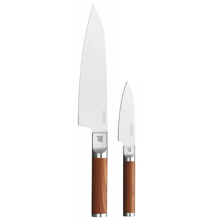 Norden coltello da chef + coltello per verdure set di coltelli 2 pezzi - Acciaio inossidabile-betulla - Fiskars
