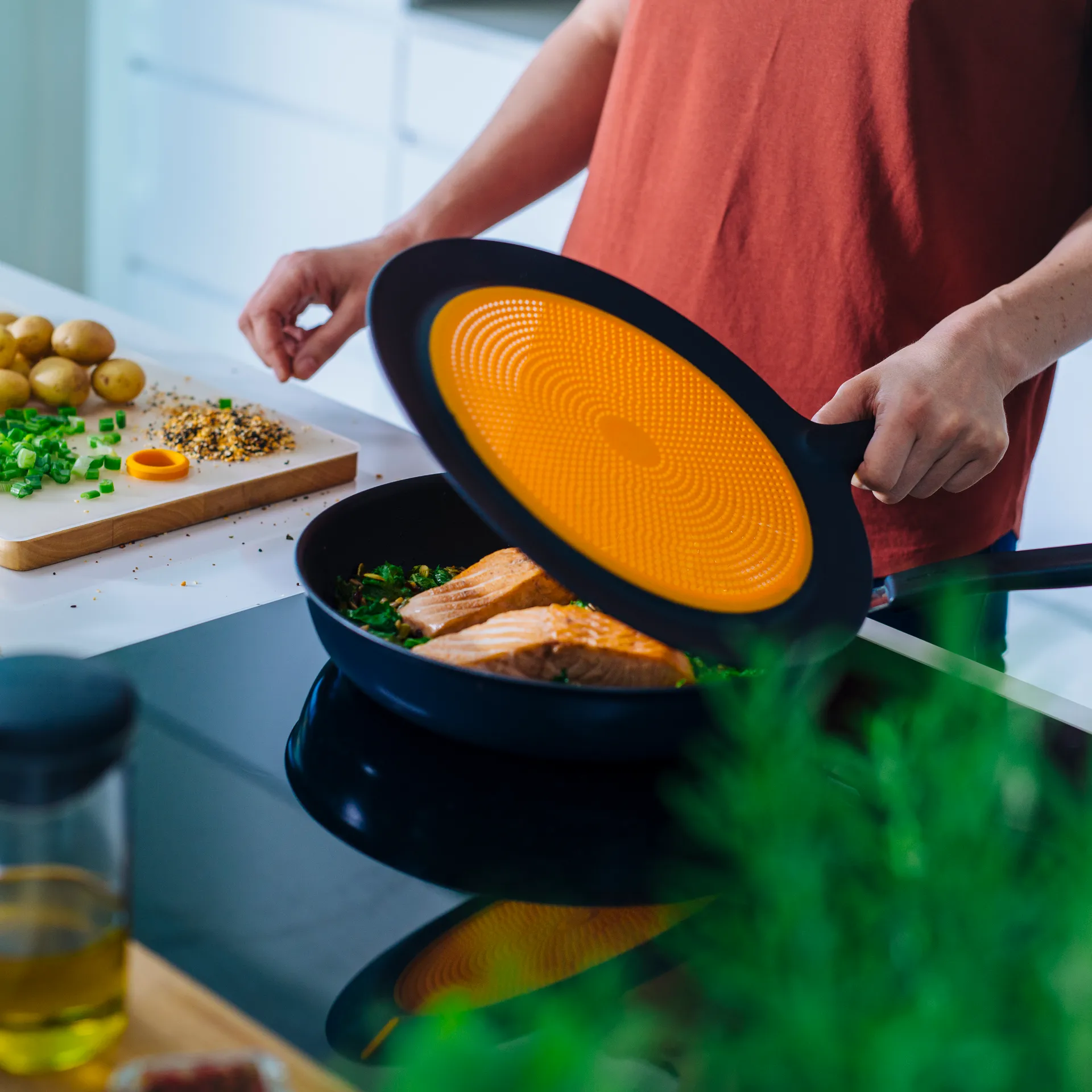 Paraspruzzi in silicone Functional Form , Nero Fiskars