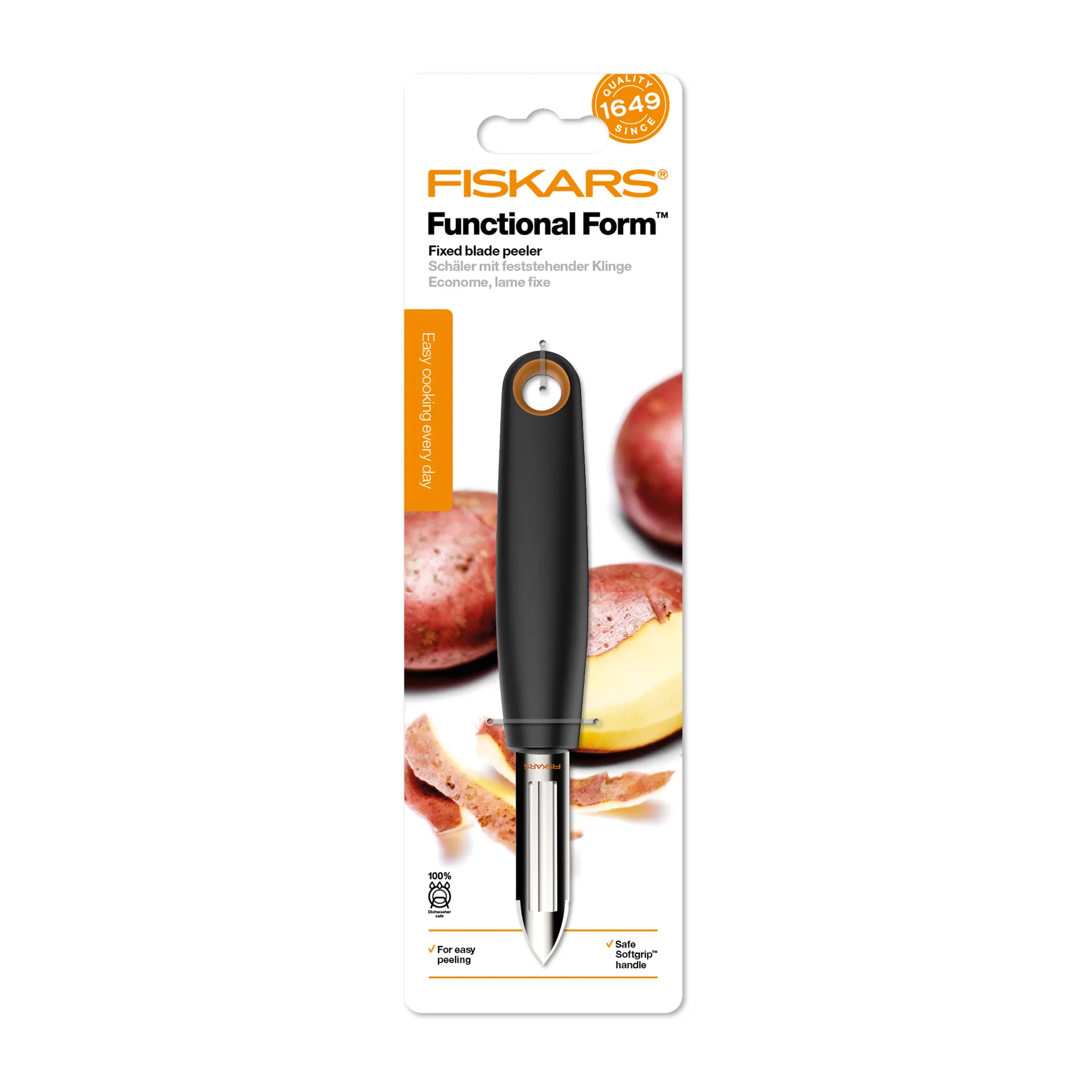 Pelapatate fisso singolo Functional Form , Nero Fiskars