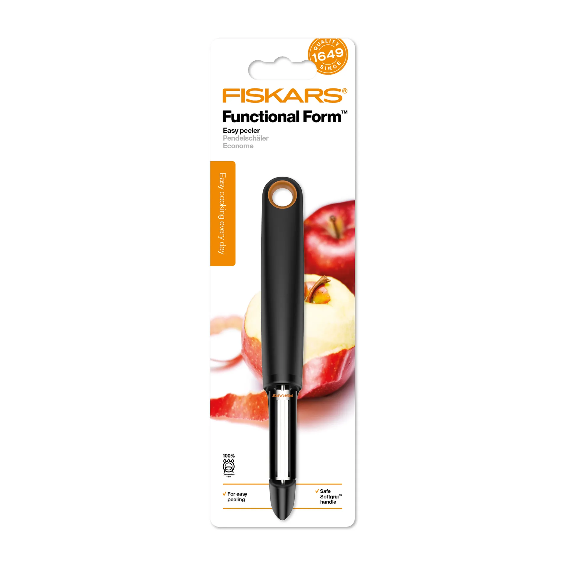 Pelapatate mobile singolo Functional Form , Nero Fiskars