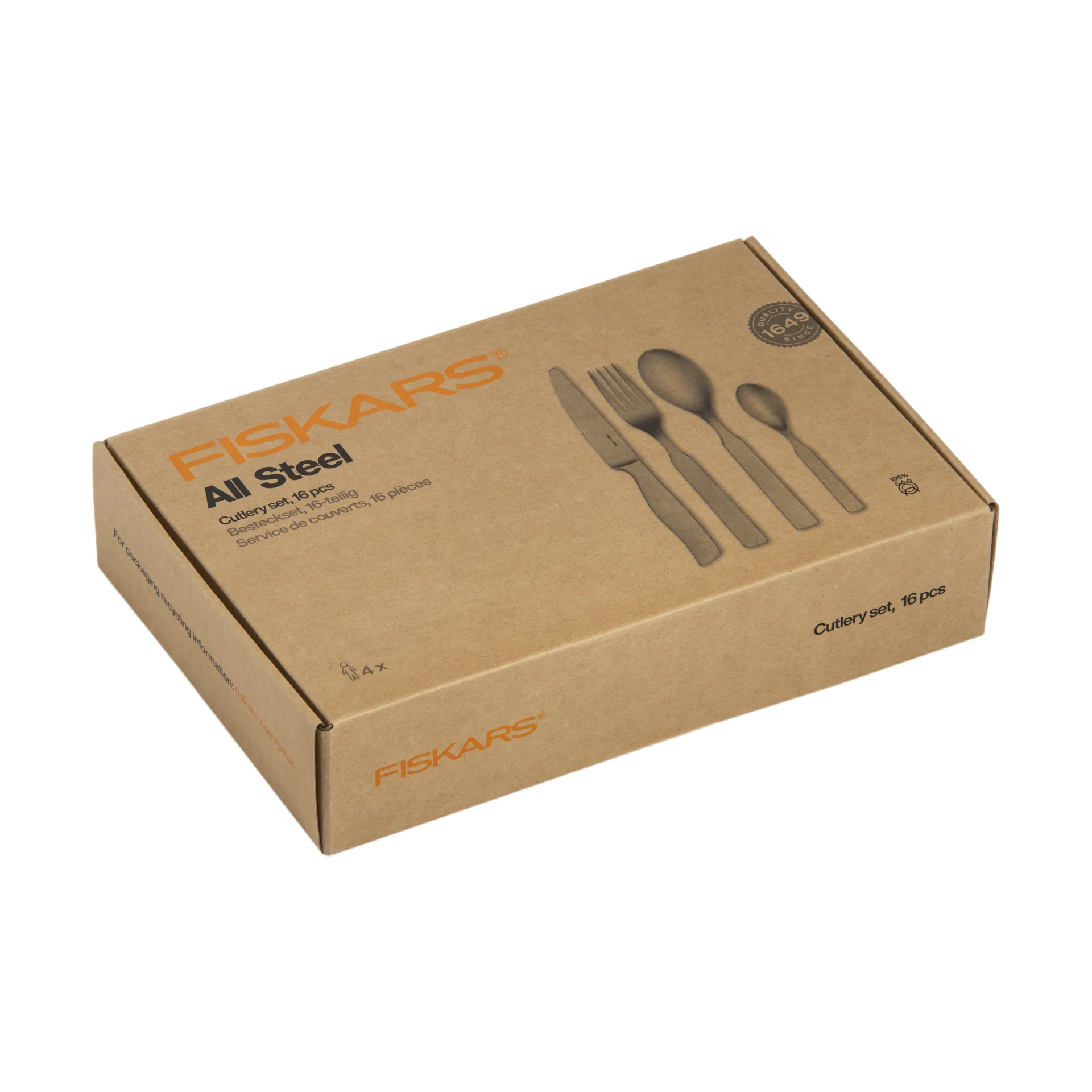 Servizio di posate All Steel, 16 pezzi Fiskars
