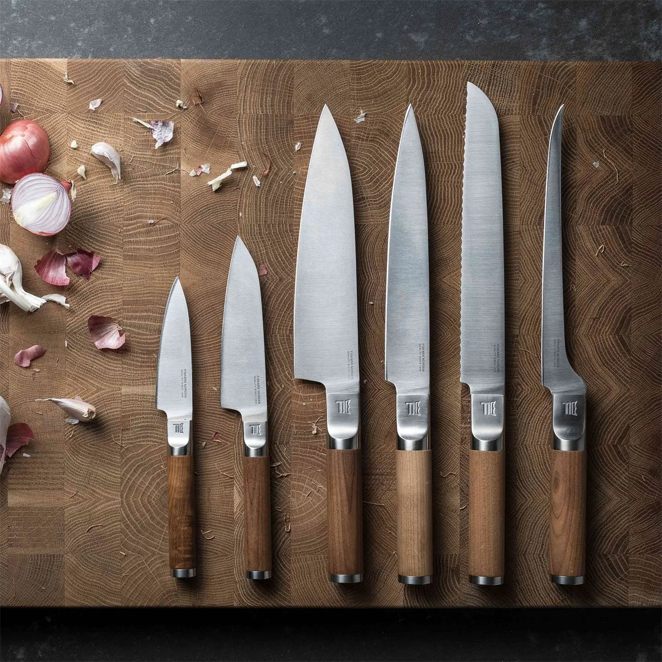 Set di coltelli coltello da chef + coltello per verdure Norden 2 pezzi, Acciaio inossidabile-betulla Fiskars