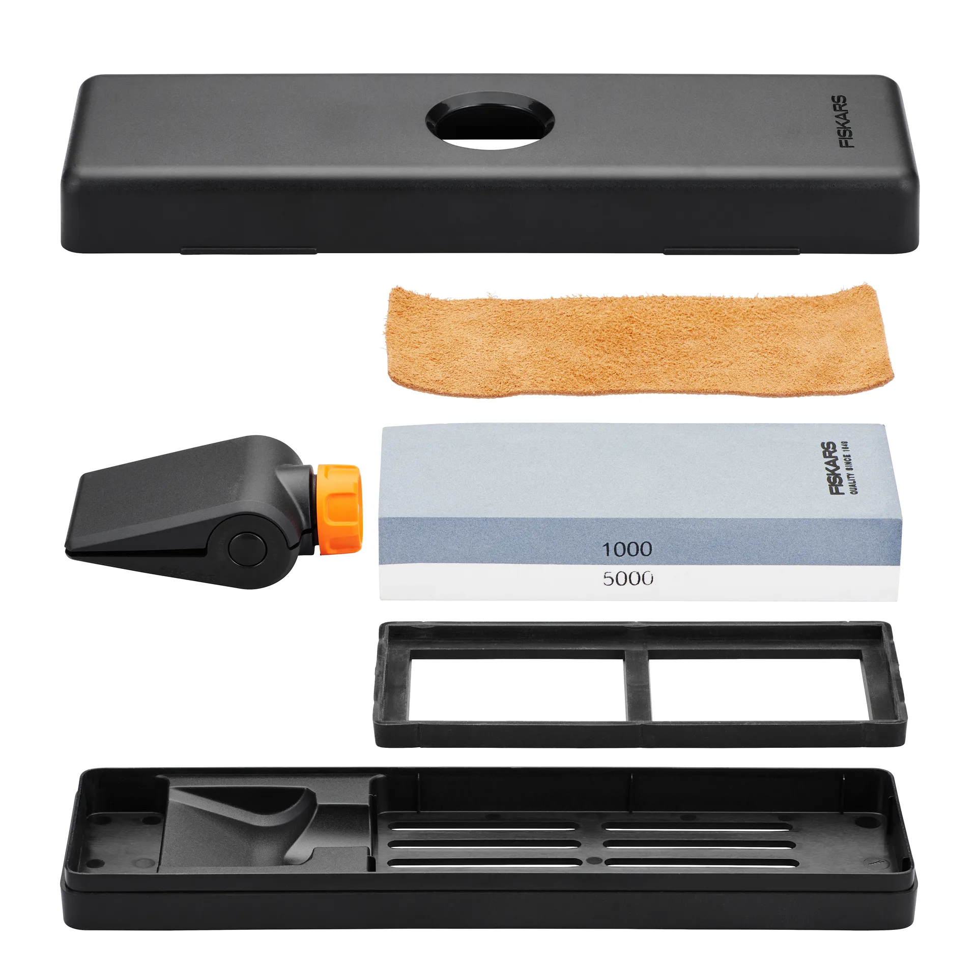 Set per affilare i coltelli Fiskars, nero-arancione Fiskars