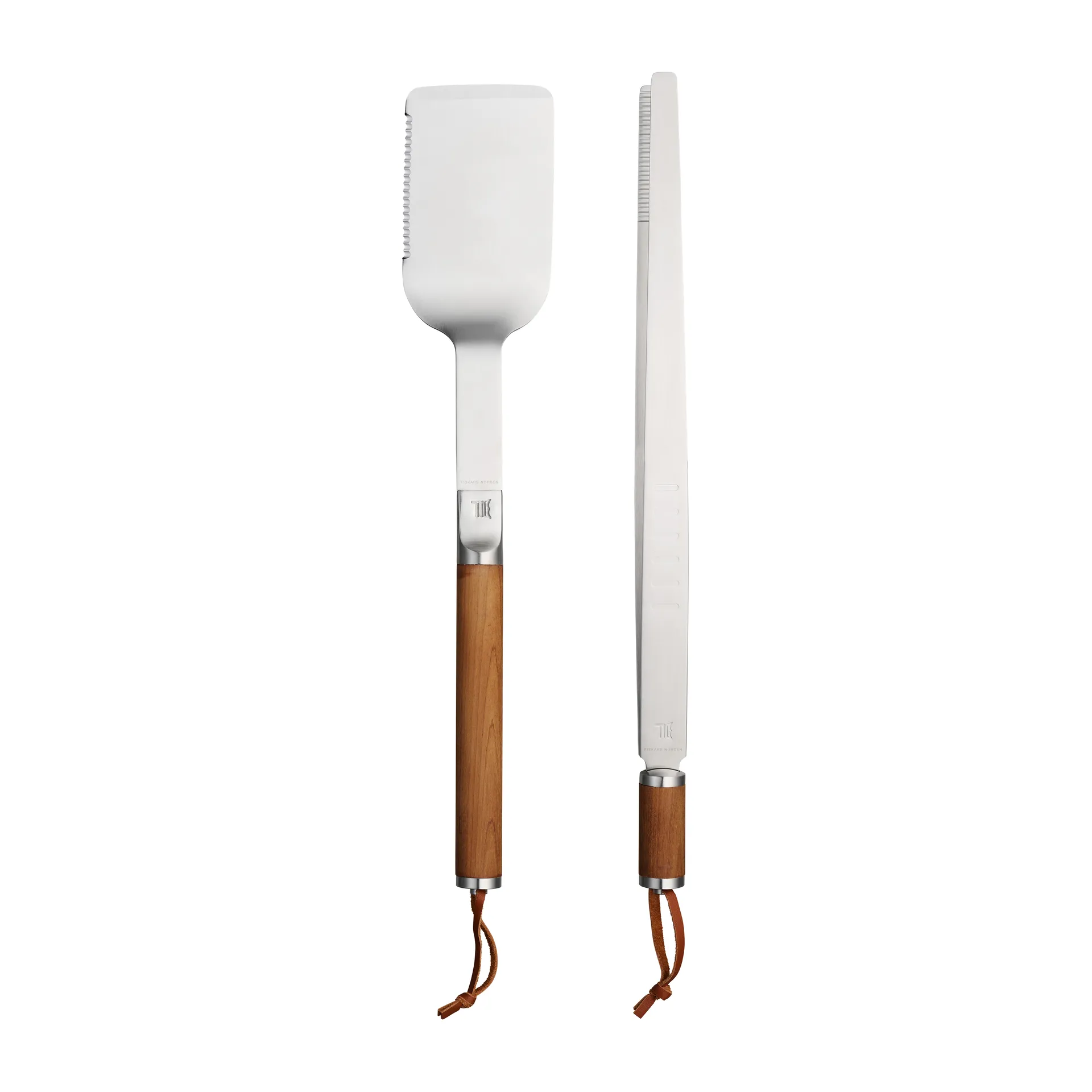 Utensili da barbecue Norden, 2 pezzi, Acciaio inox, betulla Fiskars