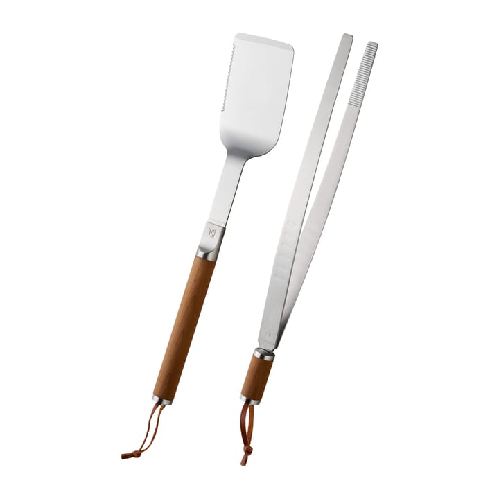 Utensili da barbecue Norden, 2 pezzi - Acciaio inox, betulla - Fiskars