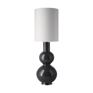 Lampada da tavolo Augusta con base grigia - Babel Beige L - Flavia Lamps