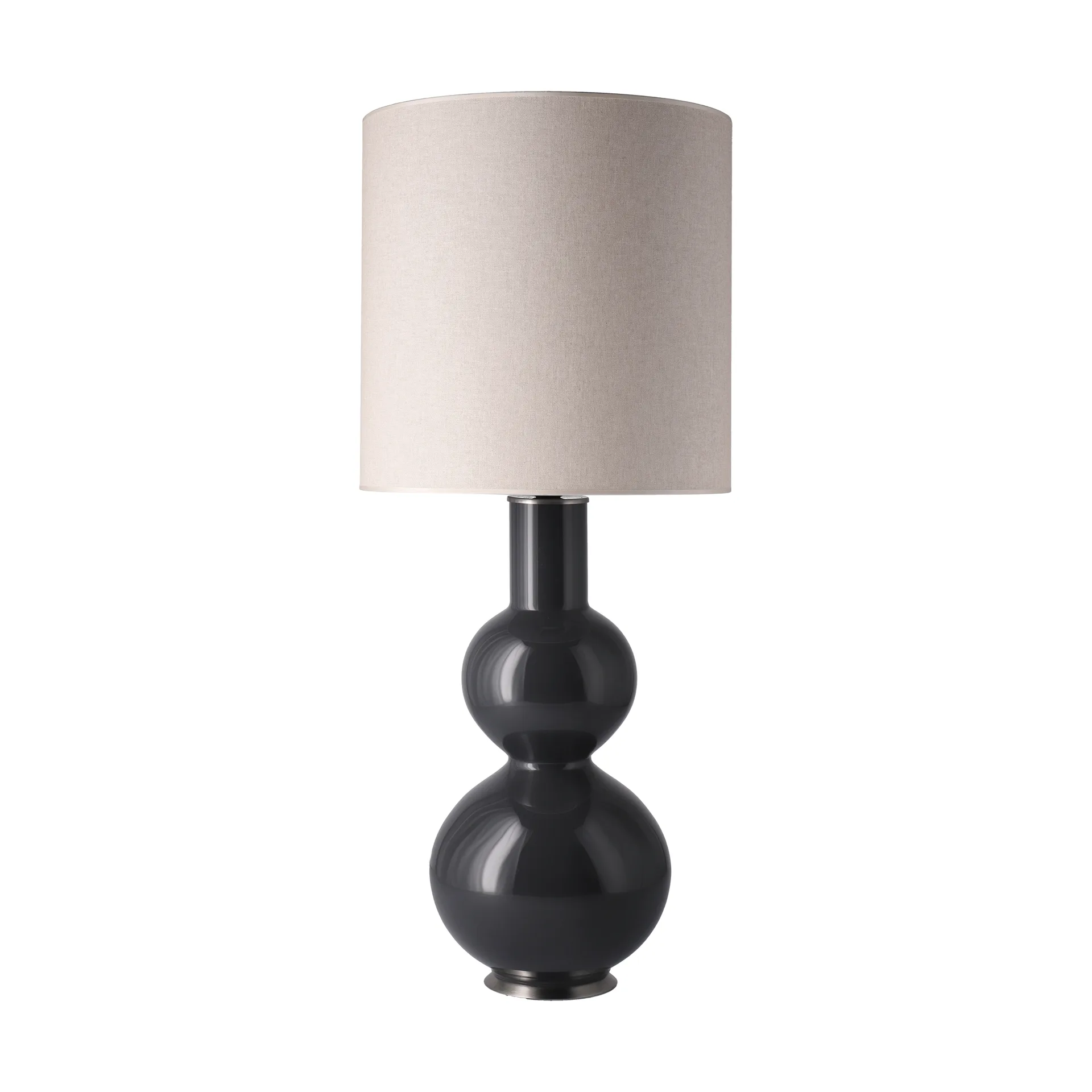 Lampada da tavolo Augusta con base grigia, Milano Tostado M Flavia Lamps