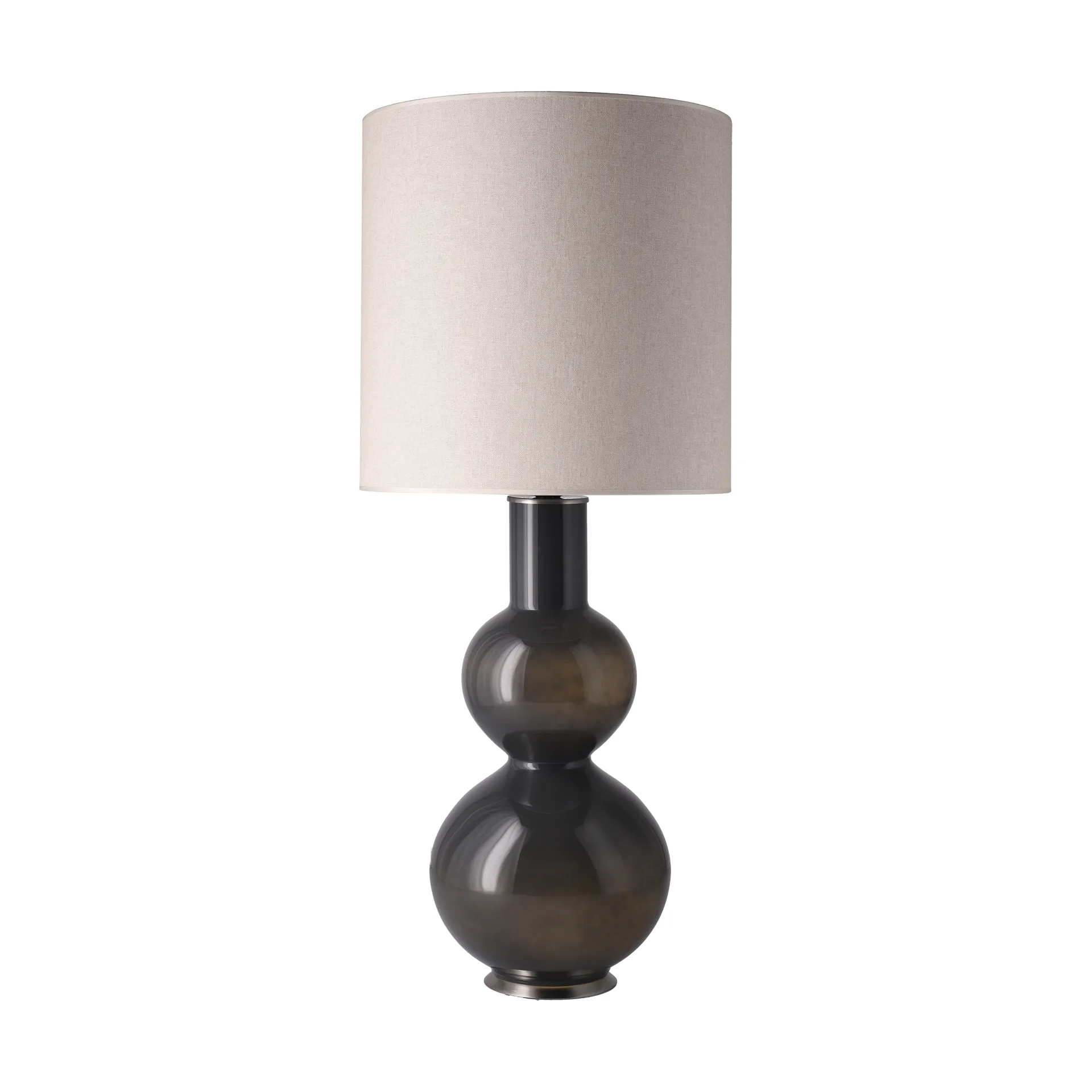 Lampada da tavolo Augusta con base grigia, Milano Tostado M Flavia Lamps