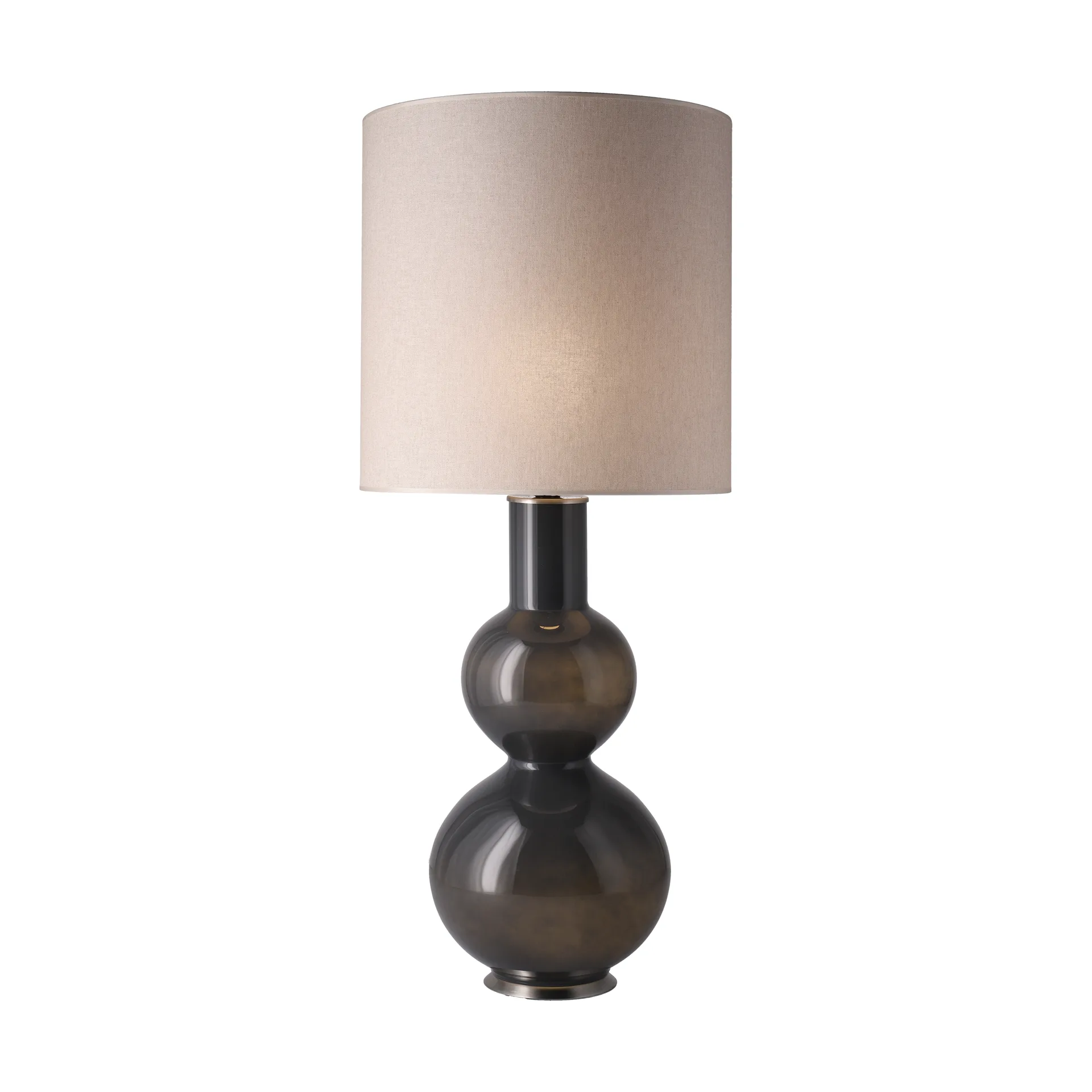 Lampada da tavolo Augusta con base grigia, Milano Tostado M Flavia Lamps