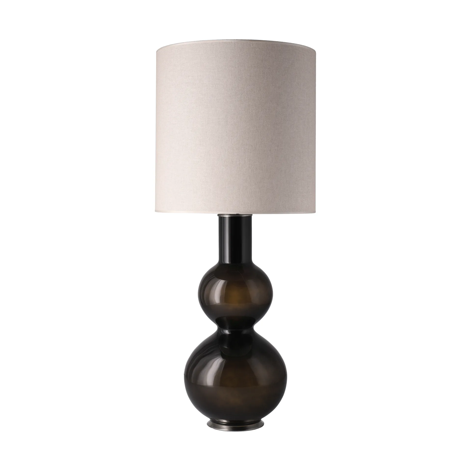 Lampada da tavolo Augusta con base nera, Milano Tostado M Flavia Lamps
