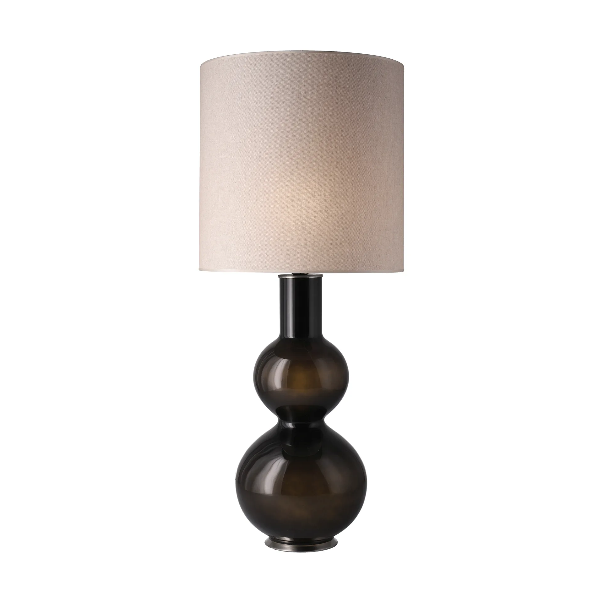 Lampada da tavolo Augusta con base nera, Milano Tostado M Flavia Lamps
