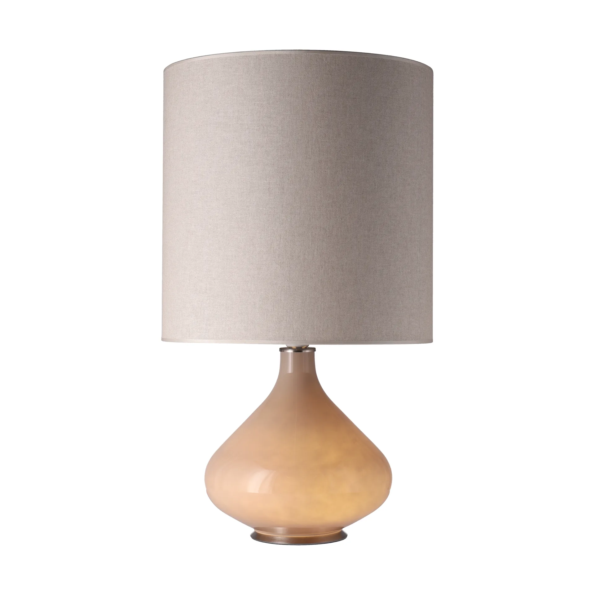 Lampada da tavolo Flavia con base beige, Milano Tostado M Flavia Lamps
