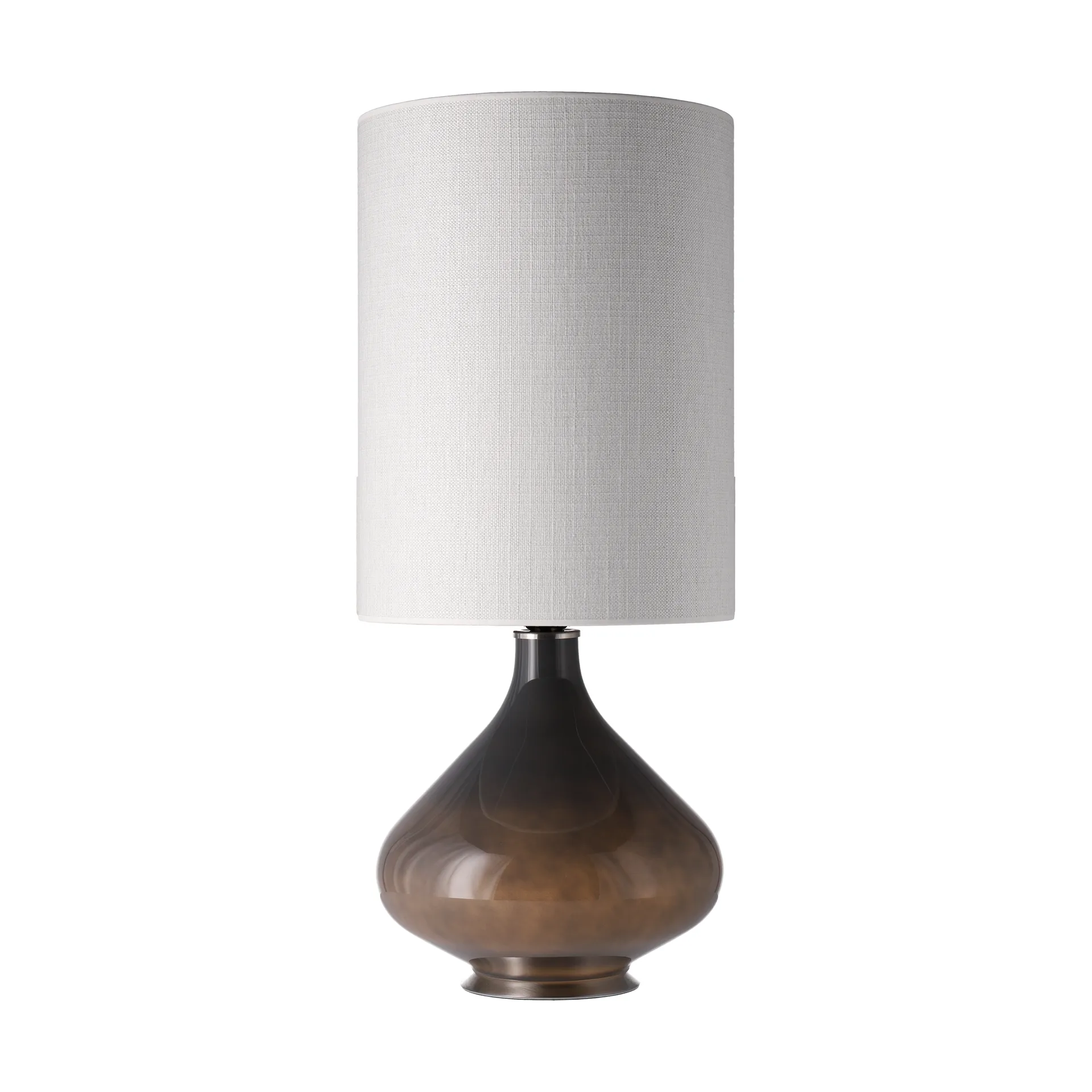 Lampada da tavolo Flavia con base grigia, Babel Beige L Flavia Lamps