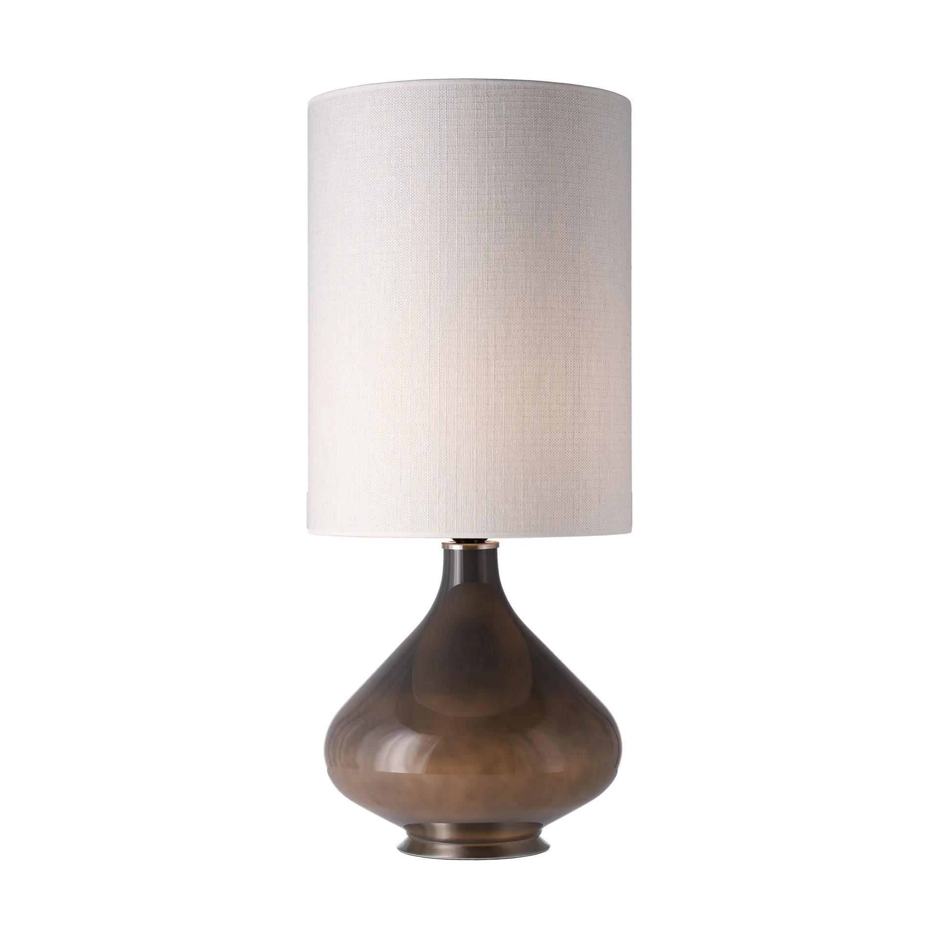 Lampada da tavolo Flavia con base grigia, Babel Beige L Flavia Lamps