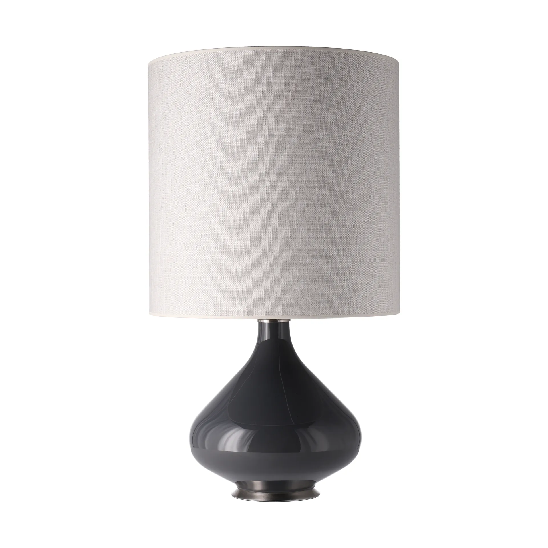Lampada da tavolo Flavia con base grigia, Babel Beige M Flavia Lamps
