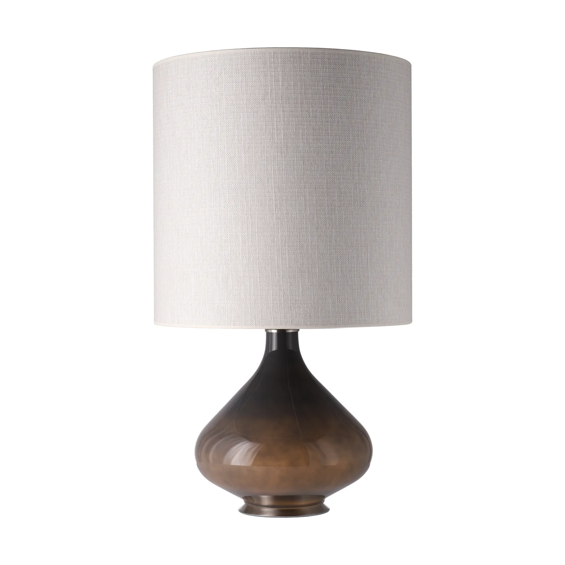 Lampada da tavolo Flavia con base grigia, Babel Beige M Flavia Lamps