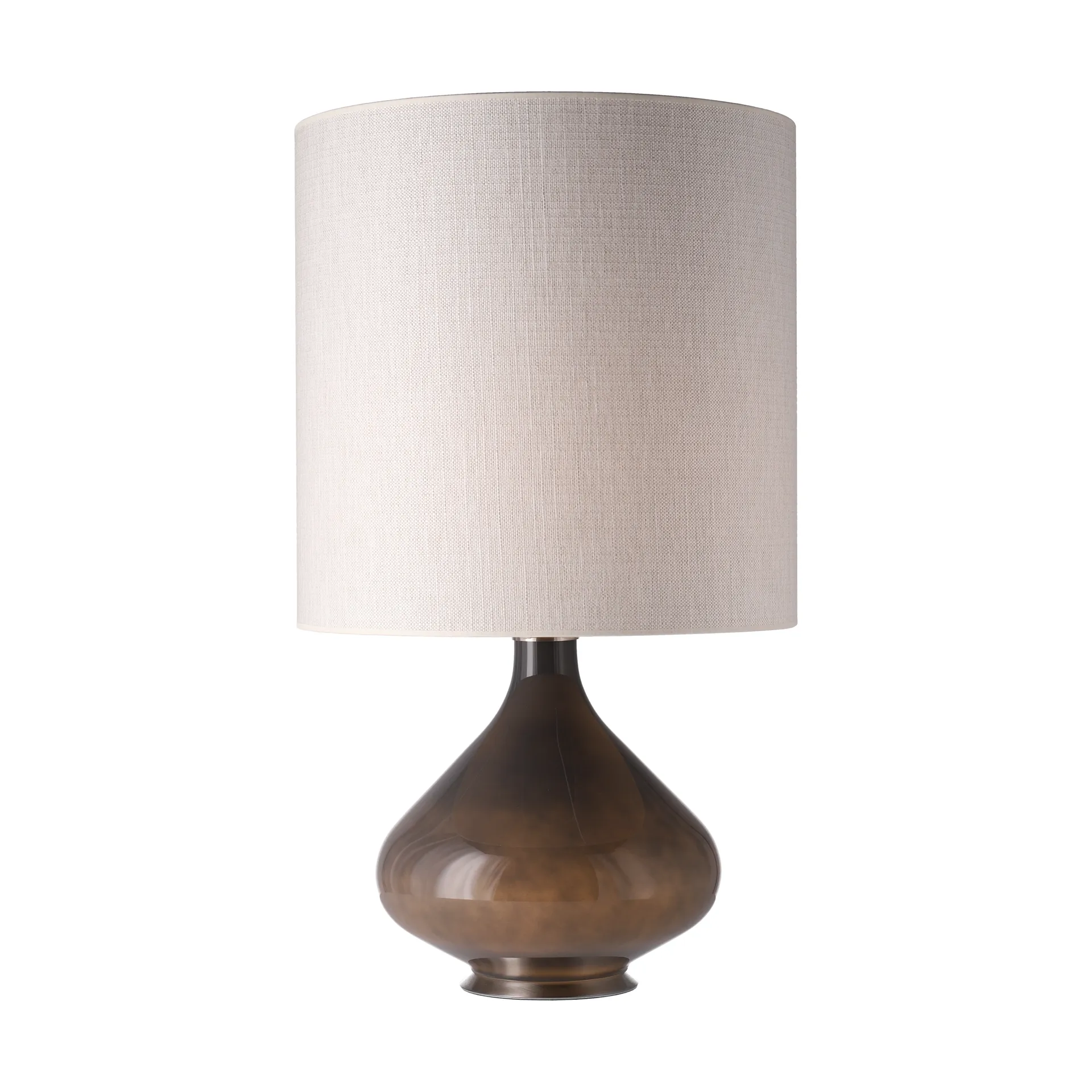 Lampada da tavolo Flavia con base grigia, Babel Beige M Flavia Lamps